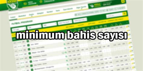 iddaa minimum bahis sayısı