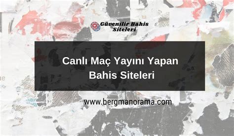 canlı maç yayını yapan bahis siteleri